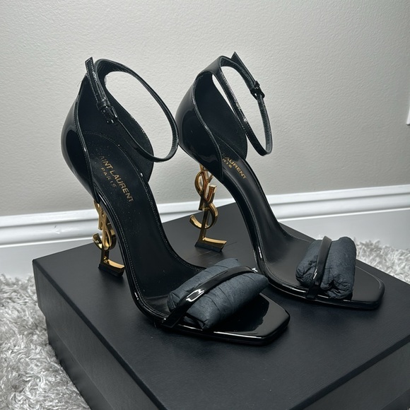Saint Laurent OPYUM PATENT LEATHER HEELS with Gold hardware size 40EU - Picture 6 of 16